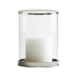 حامل الشموع العصري هوريكين باللون الفضي - بالحجم الصغير, medium